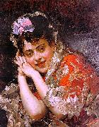 Raimundo Madrazo The Model Aline Masson with a White Mantilla china oil painting reproduction